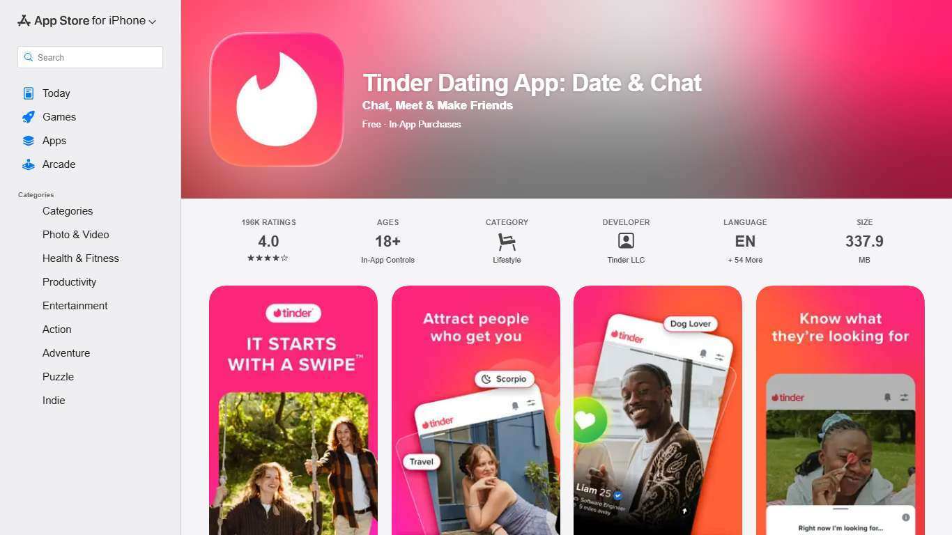 ‎Tinder Dating App: Date & Chat App - App Store